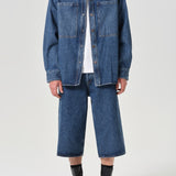 Agolde - Beesley Short in Creased Indigo