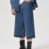 Agolde - Beesley Short in Creased Indigo