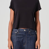 Agolde - Adine Shrunken Tee in Black