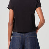 Agolde - Adine Shrunken Tee in Black