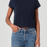 Agolde - Adine Shrunken Tee in Storm