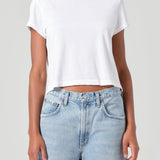 Agolde - Adine Shrunken Tee in White