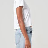 Agolde - Adine Shrunken Tee in White