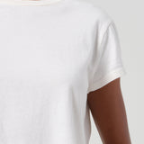 Agolde - Adine Shrunken Tee in White Ash
