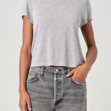 Agolde - Adine Shrunken Tee in Grey Heather