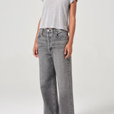 Agolde - Adine Shrunken Tee in Grey Heather