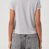 Agolde - Adine Shrunken Tee in Grey Heather