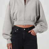 Agolde - Asta Zip Sweatshirt in Drab