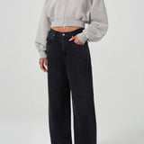 Agolde - Asta Zip Sweatshirt in Drab
