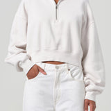Agolde - Bethan Quarter Zip Sweatshirt in Wired