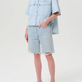 Agolde - Enora High Low Shirt in Alcove