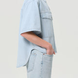 Agolde - Enora High Low Shirt in Alcove