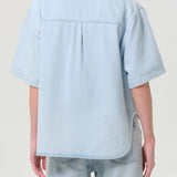 Agolde - Enora High Low Shirt in Alcove