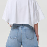 Agolde - Arli Oversized Cropped Tee in White