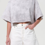 Agolde - Arli Oversized Cropped Tee in Turbine