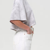Agolde - Arli Oversized Cropped Tee in Turbine