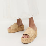 Loeffler Randall - Aaron Natural Braided Straw Mule