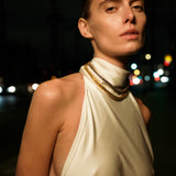 Dorsey - CELESTE NECKLACE, NANO EMERALD, GOLD