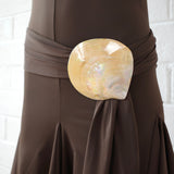 Conner Ives - The Recycled Spandex Shell Belt Midi Dress - Chocolate