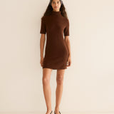 DÔEN - AGATHE CASHMERE DRESS -- DARK UMBER