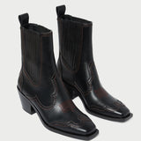 Loeffler Randall - Agnes Black Leather Western Boot