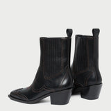 Loeffler Randall - Agnes Black Leather Western Boot