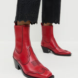 Loeffler Randall - Agnes Red Leather Western Boot