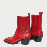 Loeffler Randall - Agnes Red Leather Western Boot