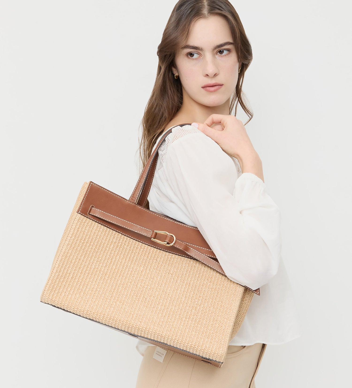 Loeffler Randall - Aidan Natural Straw Work Tote