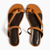 Khaite - Aimee Flat Sandal in Cuoio Leather