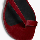 Khaite - Aimee Kitten Heel Sandal in Cherry Haircalf