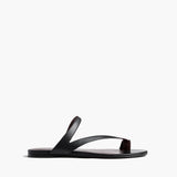 Khaite - Aimee Flat Sandal in Black Leather