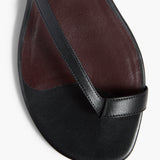 Khaite - Aimee Kitten Heel Sandal in Black Leather