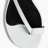 Khaite - Aimee Flat Sandal in Optic White Leather