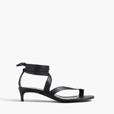 Khaite - Aimee Kitten Heel Sandal in Black Leather