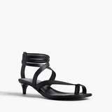 Khaite - Aimee Kitten Heel Sandal in Black Leather