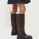 Loeffler Randall - Alba Brown Leather Lug Boot