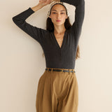 DÔEN - ALBANIE TOP -- CHARCOAL GREY