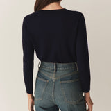 DÔEN - ALBANY KNIT HENLEY -- DEEP NAVY