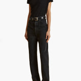 Khaite - Benny Belt in Black Leather with Silver