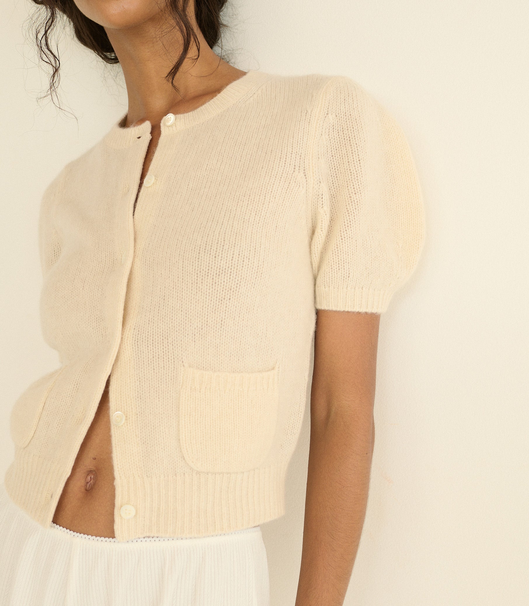 DOEN - ALESIA CASHMERE CARDIGAN - - DOGWOOD
