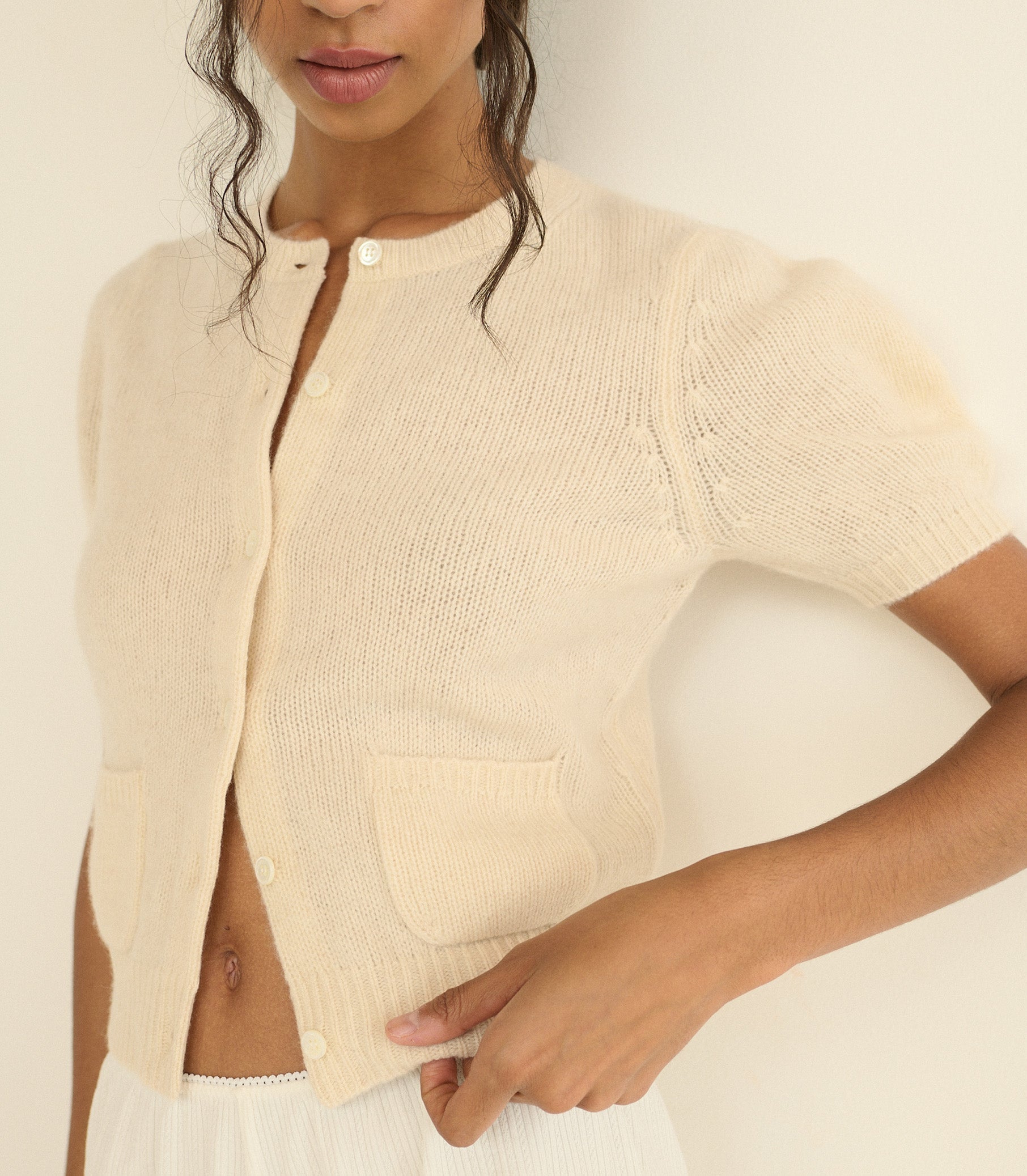 DOEN - ALESIA CASHMERE CARDIGAN - - DOGWOOD