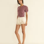 DOEN - ALESIA CASHMERE CARDIGAN - - ROSE MAUVE