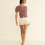DOEN - ALESIA CASHMERE CARDIGAN - - ROSE MAUVE