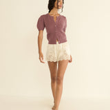 DOEN - ALESIA CASHMERE CARDIGAN - - ROSE MAUVE