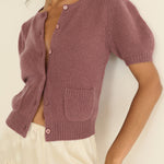 DOEN - ALESIA CASHMERE CARDIGAN - - ROSE MAUVE