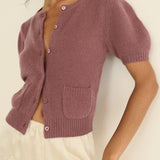 DOEN - ALESIA CASHMERE CARDIGAN - - ROSE MAUVE