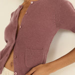 DOEN - ALESIA CASHMERE CARDIGAN - - ROSE MAUVE