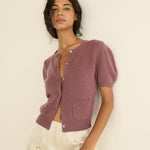 DOEN - ALESIA CASHMERE CARDIGAN - - ROSE MAUVE
