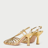 Loeffler Randall - Alexandra Gold Slingback Heeled Sandal